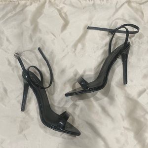 Classic Black Strappy Heeled Sandal